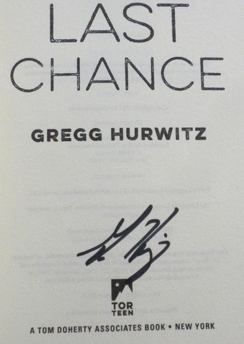SIGNED GREGG HURWITZ Last Chance ARC UNCORRECTED PROOF - Picture 2 of 4