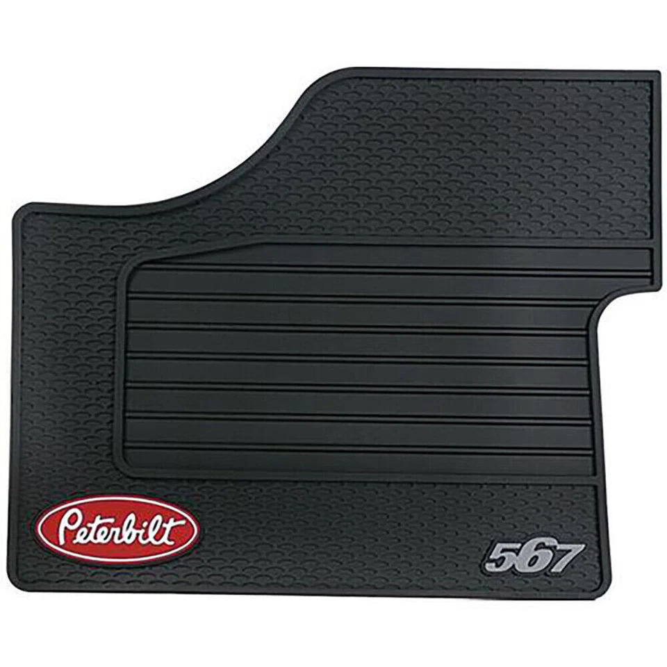 Peterbilt Logo Rubber Semi Truck Front Set Floor Mats PBL0G0567 for 567 Models - Image 2 of 2