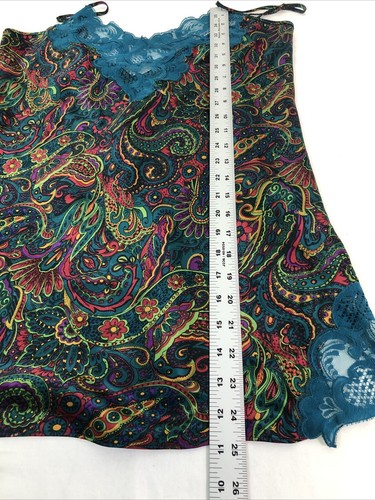 Victoria's Secret Etiqueta Dorada Babydoll Slip Lencería Vestido Paisley Tank Talla M - Imagen 9 de 10