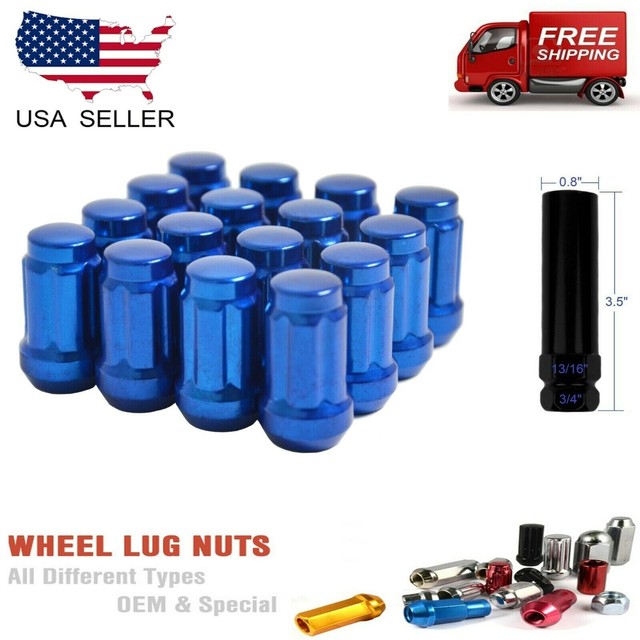 23PC BLUE 6SPLINE 1.38'' LUG NUTS 1/2" + KEY [FIT JEEP] eBay