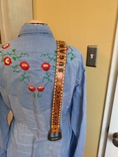 Leather Hand Tooled "Sugar" name Western Belt 30"