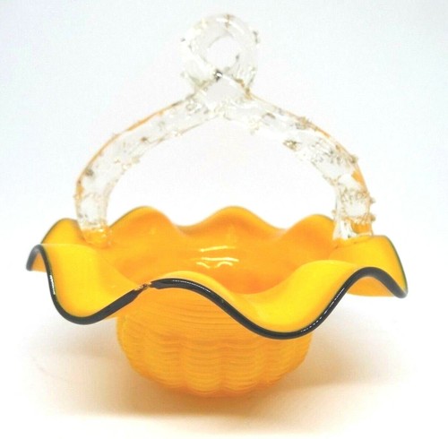 Cesta de vidrio de tango checo mango de espina Franz Welz? AF - Imagen 6 de 11