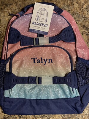 Pottery Barn Kids Classic Ombré Sparkle Backpack & Lunch Box (monogram Talyn)