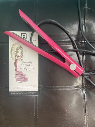 Brilliance New York Diamond Iron Flat Iron Hair Straightener Pink - Picture 5 of 7