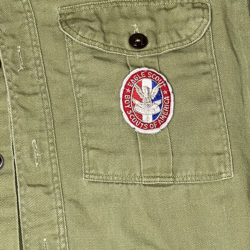 Camicia uniforme ufficiale BSA manica lunga adulto taglia media con toppe CR-209 - Foto 4 di 9