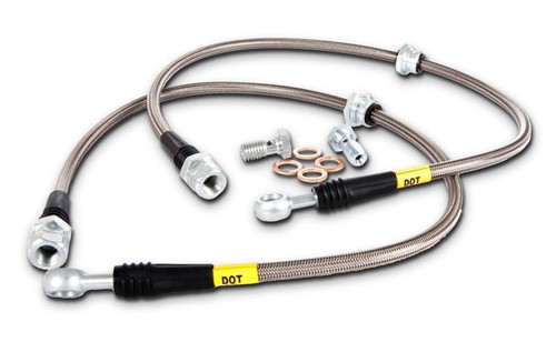 STOPTECH Front Stainless Steel Braided Brake Line Kit For 2010-2015 Lancer EVO X - Picture 3 of 4