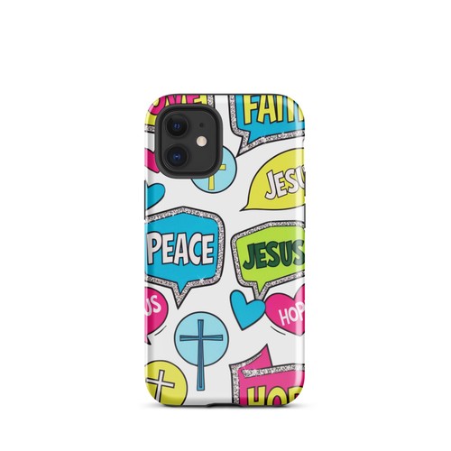 Peace Love Jesus Faith Dual Layer Tough Case for iPhone® - Picture 5 of 24