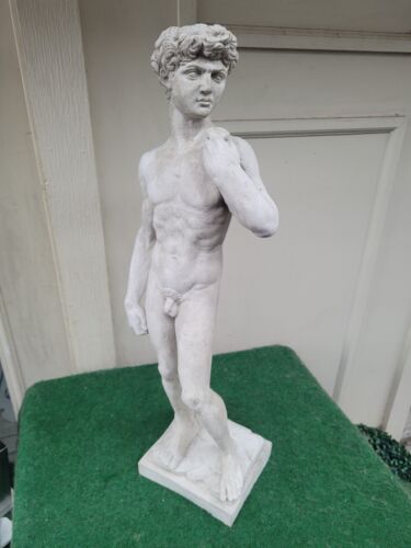 ENORME ESTATUA GRIEGA DE COLECCIÓN 27" de alto David Miguel Ángel ¡pesada 27 libras libras! - Imagen 21 de 21