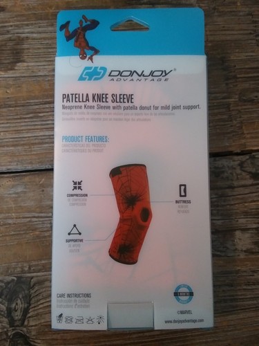 DonJoy Advantage Youth Neoprene Knee Sleeve With Patella Donut New Spiderman - Picture 5 of 8
