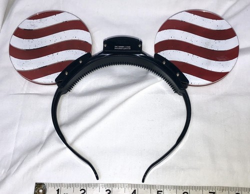 Diadema brillante orejas iluminadas de Mickey de los parques de Disney bandera de Estados Unidos - Imagen 5 de 6