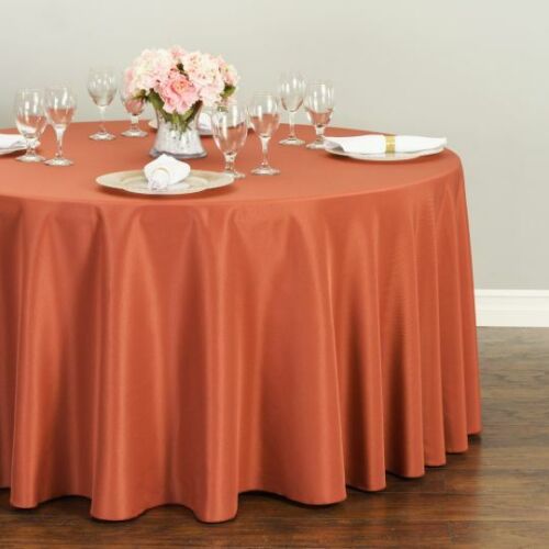 1 or 10 pcs 120 in. Round Polyester Tablecloth, 30 Colors! Wedding Party Event - Picture 34 of 74