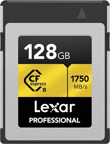 Lexar 128GB Professional (1750MB/Sec) Type B Cfexpress Gold Series Memory Card - Picture 1 of 5