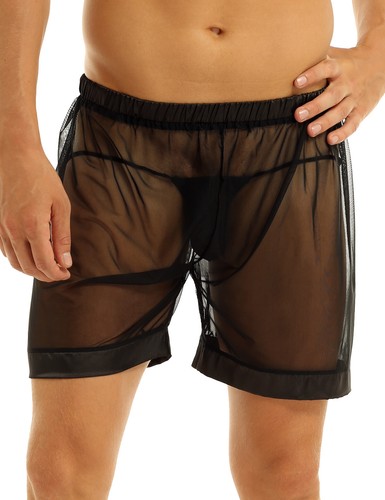 Pantalones cortos de playa de secado rápido elásticos con cordón transparente elástico elástico elástico para hombre - Imagen 26 de 31