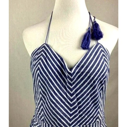 NEW! TJD The Jetset Diaries Haven Romper In Chambray Stripe Sz L (Large) - Picture 6 of 10