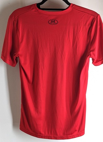 Under Armour Red HeatGear Loose Fit T-Shirt YXL Lightweight Activewear For Youth - Picture 2 of 5