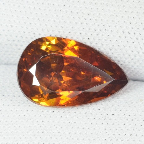 ESFELARITA NATURAL NARANJA MARRÓN PROFUNDO DESLUMBRANTE 4,74 ct - Pera Ver Vdo!! - Imagen 3 de 3