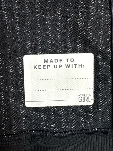 Athleta Girl Sz XL/14 Black Gray Full Zip Pockets Thumbholes Activewear Jacket - Picture 8 of 10