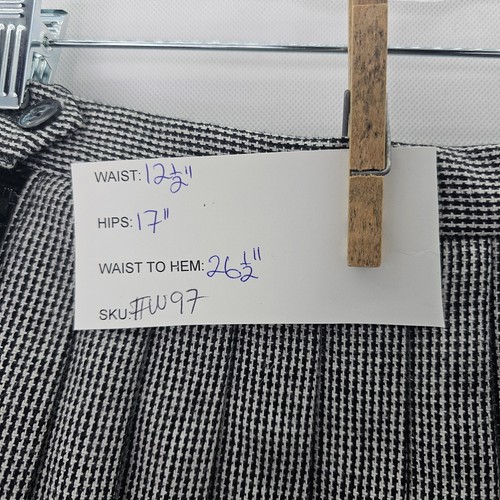 Gebrauchter Vintage Russ Damengröße 8 schwarz/grau Wollrock - Bild 2 von 6