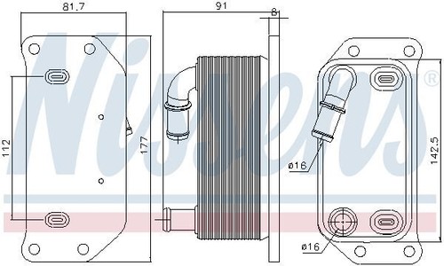 Ölkühler, Motoröl NISSENS 91188 für Volvo V60 I V70 III - Bild 5 von 5