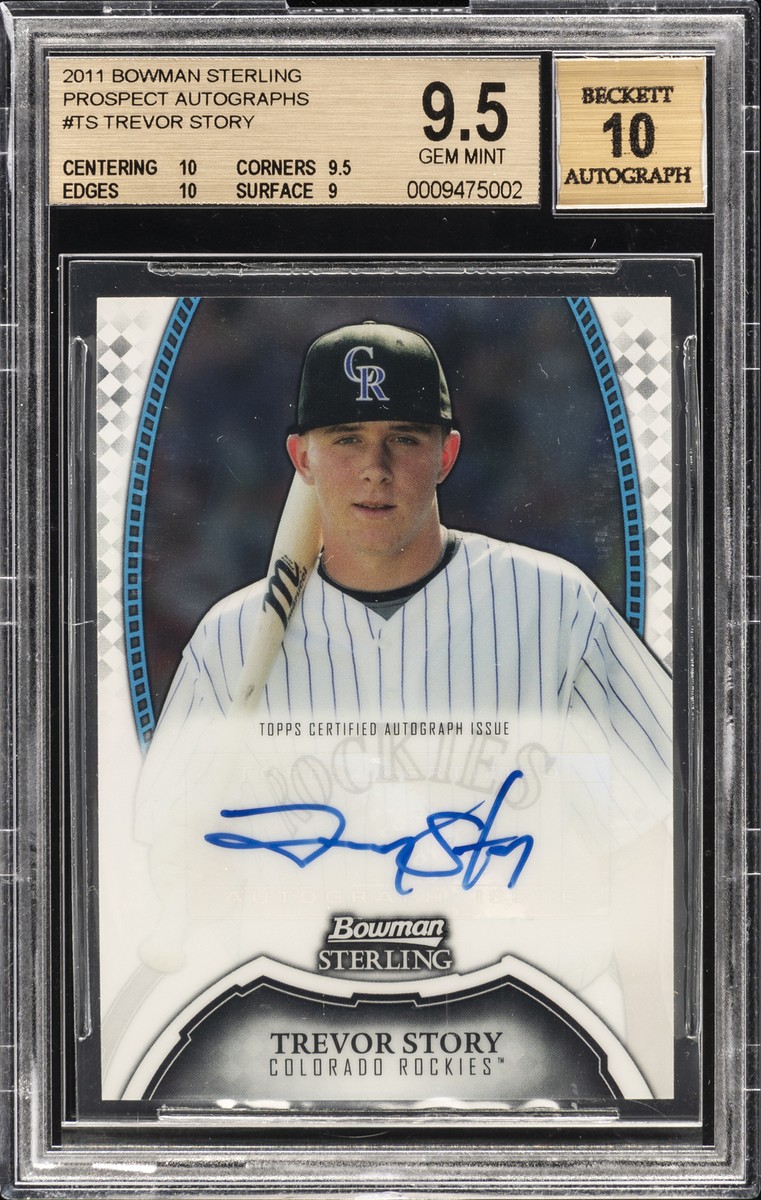 2011 BOWMAN STERLING PROSPECT AUTO #TS TREVOR STORY BGS 9.5
