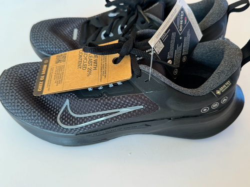 Nike Juniper Trail 2 GTX Gore-Tex Black Grey Running Shoes Men's Sz 8 FB2067-001 - Picture 2 of 9