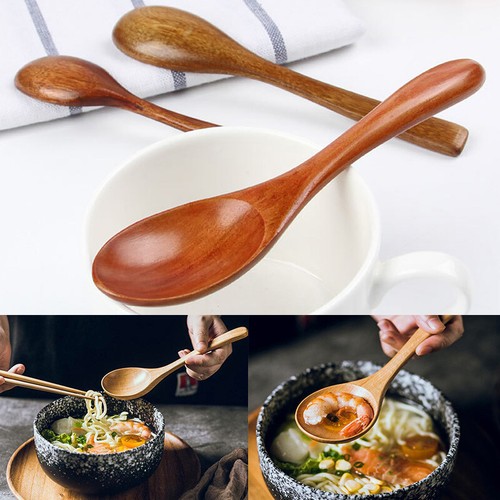 Long Handled Bamboo Wooden Soup Spoons Kitchen Cooking Utensil Rice Spoon - Picture 6 of 26