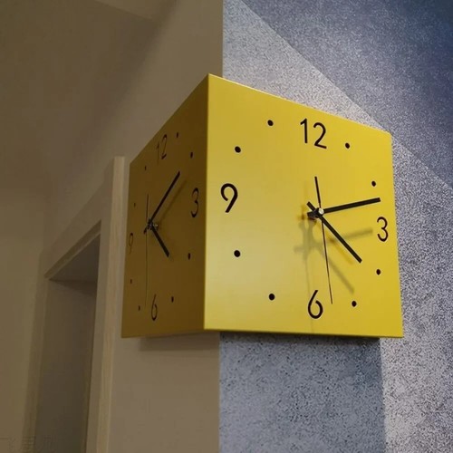Corner Wall Clock with Light - Picture 5 of 7