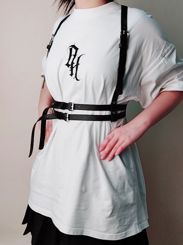 Bid for Women Gothic PU Leather Harness Belt - Video 1 of 1