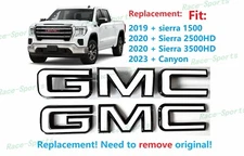 Front Rear Black White GMC Emblem 2020+ Sierra 1500 2500HD 3500HD 2023+ Canyon