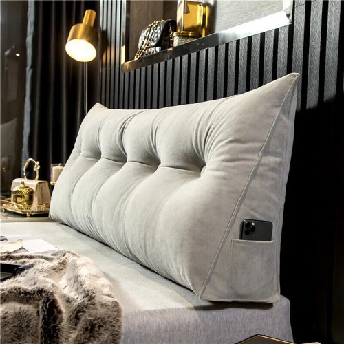 Cojín de noche triangular para dormitorio sofá cama respaldo almohada respaldo lumbar - Imagen 31 de 38