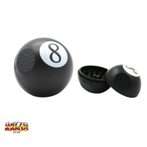 8 Kugel Kräuterschleifer Brecher Zerkleinerer schwarz Poolkugel 50 mm - KOSTENLOSER VERSAND - Bild 3 von 3