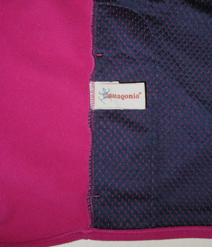 Vintage Patagonia Fleece Vest Girl Medium 10 Magenta Purple Blue Kids - Picture 8 of 11