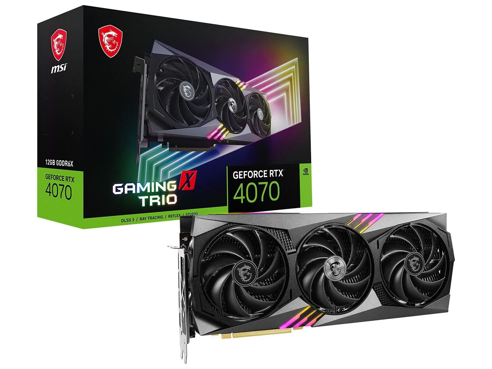 MSI GeForce RTX 4070 GAMING X TRIO 12GB GDDR6X Graphics Card for sale online | eBay MSI GeForce RTX 4070 GAMING X TRIO 12GB GDDR6X Graphics Card for sale online | eBay