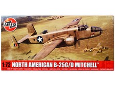 B-25C/D Mitchell Bomber Level 3 Model Kit 1/72 Plastic CARZ Airfix
