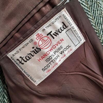 Vintage Harris Tweed Hand Woven Pure Scottish Wool JCPenney