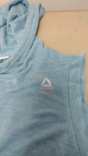 REEBOK Light Blue Workout Ready Sleeveless Hoodie Women's Size M? No Size Tag - Picture 4 of 5
