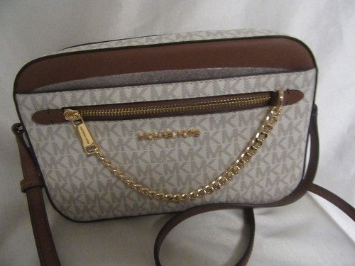 WOMEN`S MICHAEL KORS LOGO PRINT CROSSBODY HANDBAG NEW W/T VANILLA - Picture 8 of 12