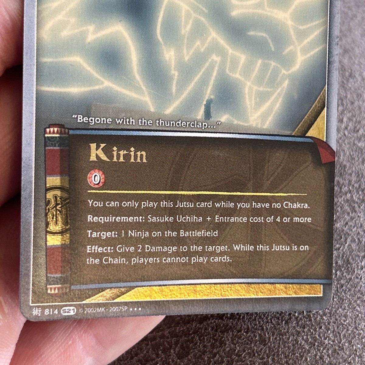 Naruto TCG CCG Card #814 Set 21 Kirin - Super Rare sasuke M Naruto TCG CCG Card #814 Set 21 Kirin - Super Rare sasuke M