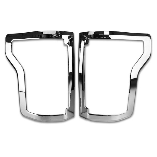 For 15-17 Ford F150 F-150 Chrome ABS Tail Light Lamp Covers Bezel Overlay Trim - Foto 1 di 8