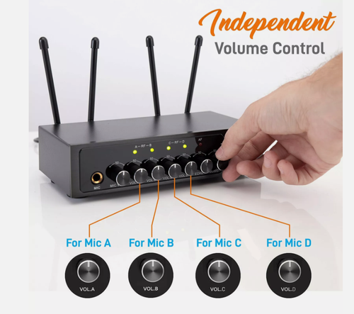 Pyle Portable UHF Wireless Microphone System - Battery Operated - Picture 8 of 9