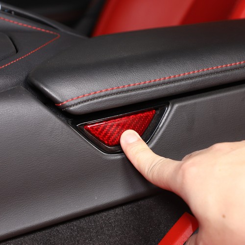 Red Real Carbon Fiber Full Interior Set Decor Cover Trim Kit for Corvette C8 20+ - Picture 107 of 444