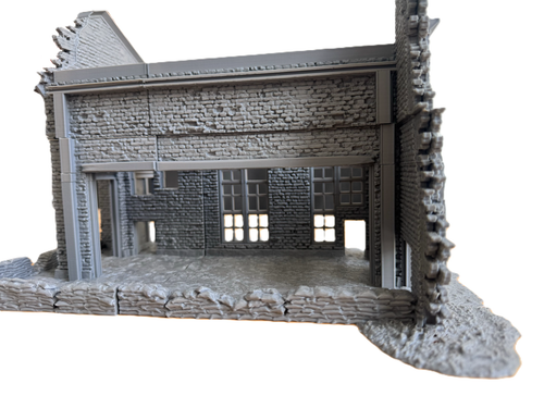 28mm Large Damaged Mansion Stately Home Wargaming Building Terrain Ruins Factory - Picture 2 of 7