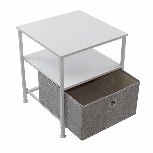 Sorbus Nachttisch 1 Schublade Regal Aufbewahrung - Nachtmöbel & Akzent Beistelltisch - Bild 19 von 21