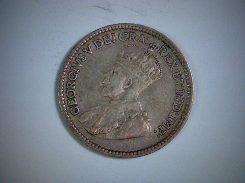 Moneta da 5 centesimi in argento canadese Giorgio V 1918 Canada - Foto 2 di 2