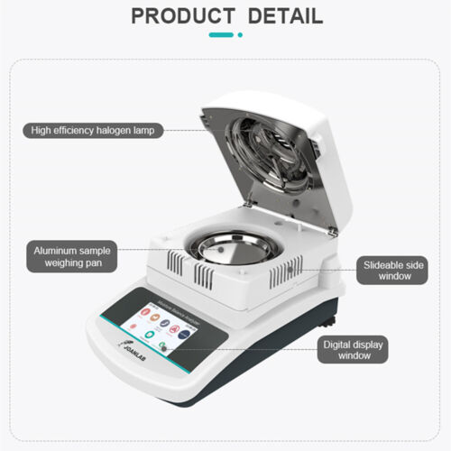 Lab Automatic Moisture Analyzer Feed Grain Moisture Tester with Halogen Heating - Picture 2 of 10