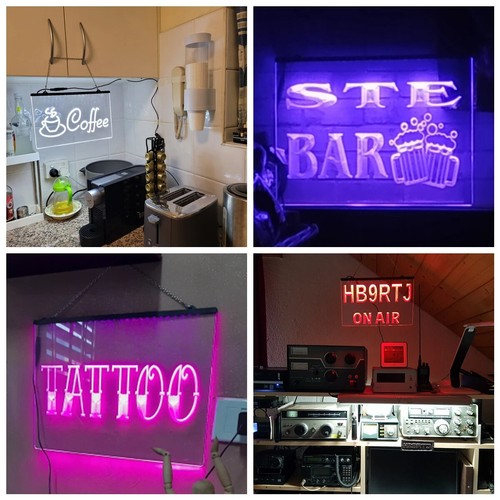Hard Rock Café Beer Pub Cave Club Home Bar LED Neon Light Sign - Picture 11 of 19