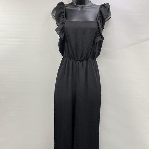 Mi Ami Damen Gr. XXS Jumpsuit Strampler Crop Flatterärmel weites Bein schwarz Neu mit Etikett - Bild 5 von 10