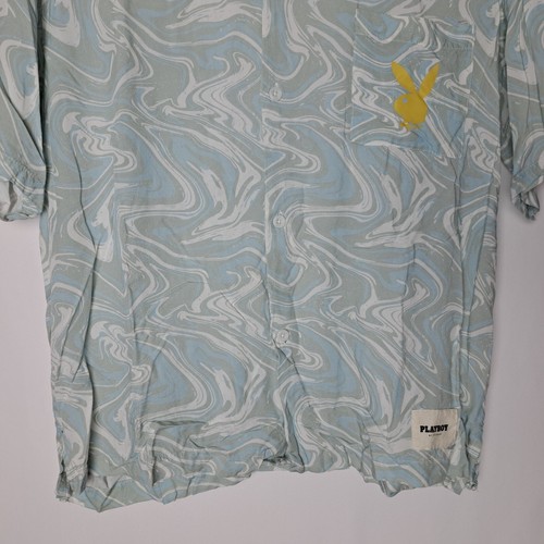 Playboy By PacSun Shirt Mens Medium 100%-Rayon Button Up S/S Puerto Rico - Picture 5 of 19