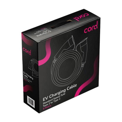 Cord EV Charging Cable Type 2 Single Phase Cable 230V 7.4kW, Black & White - Picture 8 of 40