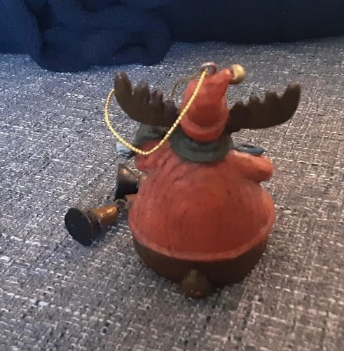 Weihnachtselch mit blauem Vogel 3 Zoll Ornament - Bild 2 von 4